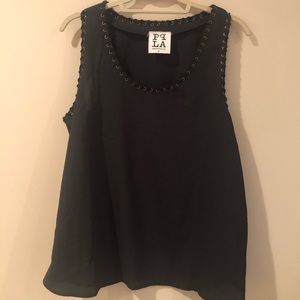 Fun black tank top